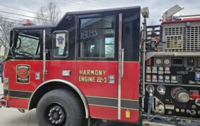 Building Damaged in Harmony Fire