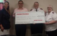 Armstrong Makes Donation To Salvation Army