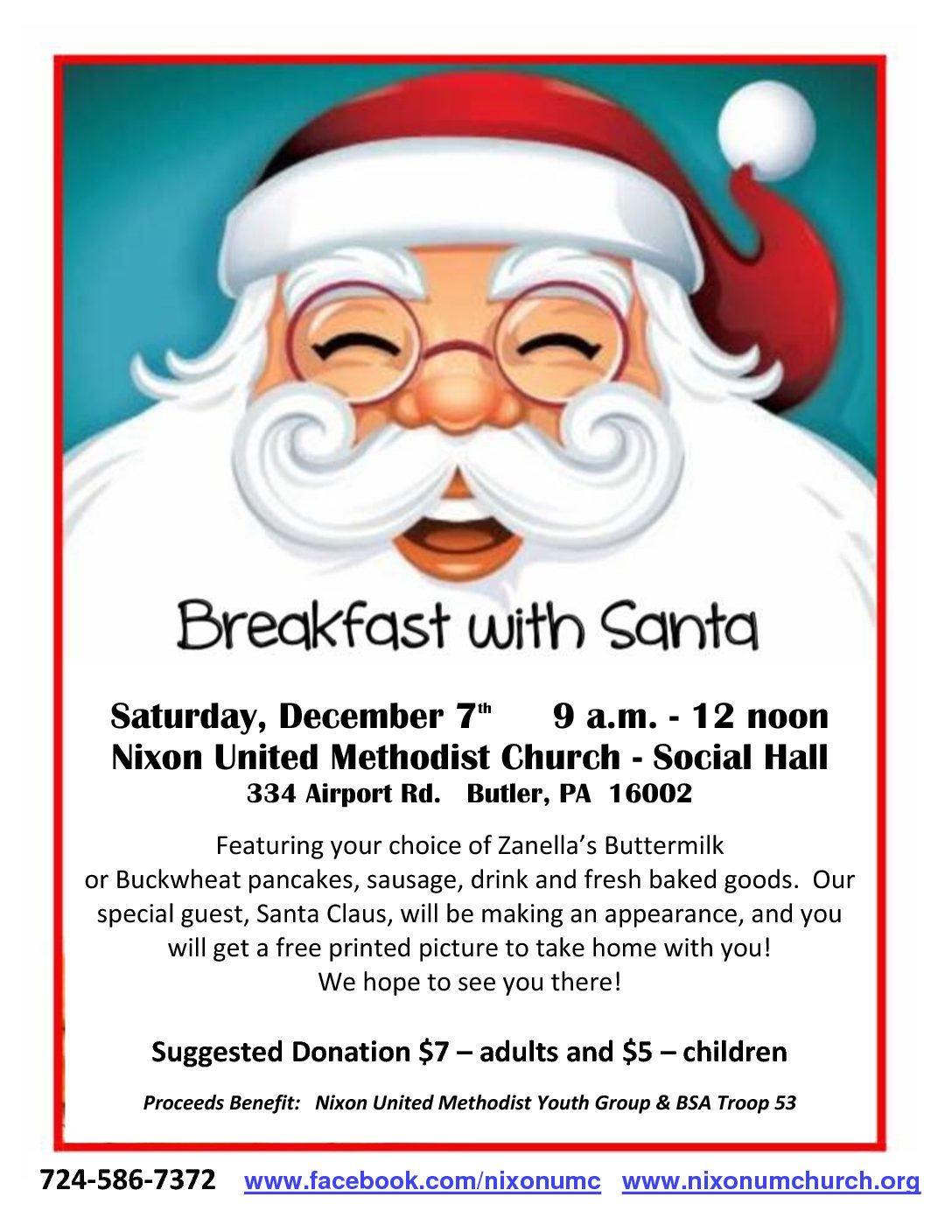 Breakfast with Santa Butler, PA